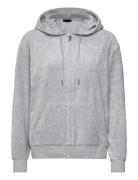 Juicy Couture Halan Over D Zip Thru Hoodie Grå