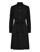 Lauren Ralph Lauren Double-Faced Georgette Shirtdress Svart