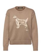 Lauren Ralph Lauren Intarsia-Knit English Setter Sweater Beige