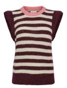 Nümph Nuciara Riette Stripe Vest Burgundy