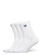 Monki 3-Pack Embroidered Crew Socks Vit