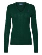 Polo Ralph Lauren Cable-Knit Wool-Cashmere V-Neck Sweater Grön