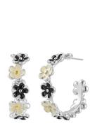 Bud To Rose Calista Hoop Ivory/Black/Silver Silver