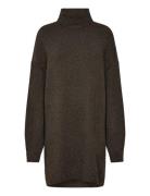 Weekday Annie Mini Turtleneck Dress Brun
