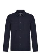Lindbergh Superflex Brushed Melange Overshirt Marinblå