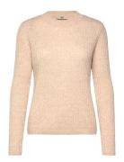 Rosemunde Rwsofia Ls Wool Pointelle Crew Knit Beige