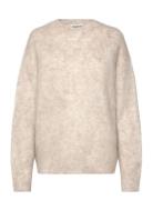 Weekday Over D Knitted Mohair Blend Sweater Beige