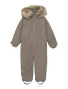 En Fant Snowsuit W. Fake Fur Beige