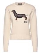 Lauren Ralph Lauren Gassed Cotton-Ls Sweater Kräm