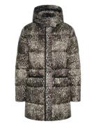 Cream Crgaiagro Midi Printed Jacket Grå