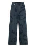 Monki Peggy Low Rise Loose Baggy Leg Jeans Blå