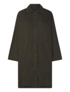 Weekday Loose Fit Canvas Car Coat Khaki Green