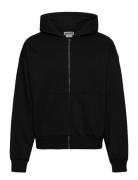 Weekday Zip Hoodie Loose Svart