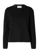 Selected Slfessential Ls Boxy Tee Noos Svart