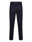 Lindbergh Flannel Wool Blend Formal Pant Marinblå