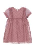 Creamie Dress Heart Mesh Rosa