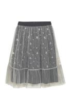 Creamie Skirt Sequins Mesh Grå