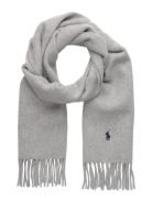 Polo Ralph Lauren Fringe-Trim Wool Scarf Grå