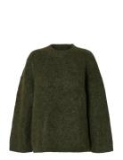 Selected Slfgabriella Ls Knit New O-Neck Noos Grön
