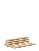 STOFF Nagel Stoff Nagel Taper Candles, Box With 12 Pieces Beige