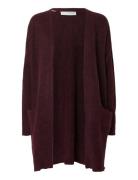 Selected Slflulu New Ls Knit Long Cardigan B Burgundy