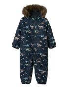 Name It Nmmsnow10 Suit Aop Fo Noos Marinblå