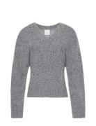 Calvin Klein Jeans Chunky Neps V Neck Sweater Grå