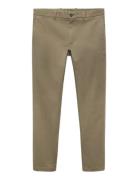 Mango Barna Slim-Fit Twill Chino Trousers Beige