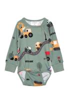 Geggamoja Bamboo Body L.s Navy Dala Horse Grön