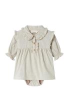 Lil'Atelier Nbfolena Ls Loose Body Dress Lil Beige