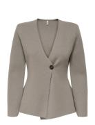 ONLY Onlmyera Life Ls Button Cardigan Knt Grå