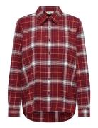 ONLY Onlwren Check Shirt Wvn Röd