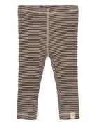 Petit Piao Ppdante Leggings Merino Wool Stripe Multi/patterned