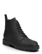 Bianco Biajeff Lace Up Crazy Horse Svart