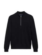 Mango 100% Cotton Perkins-Neck Sweater Marinblå