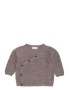 Copenhagen Colors Merino Baby Cross-Over Cardigan In Garter Stitch Grå