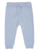 Copenhagen Colors Merino Baby Leggings In Garter Stitch Blå