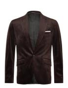 Lindbergh Velvet Blazer Brun