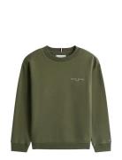 Tommy Hilfiger Mini Corp C-Neck Sweatshirt Khaki Green