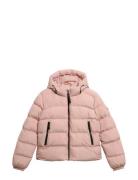 Superdry Hooded Sports Puffer Jacket Rosa
