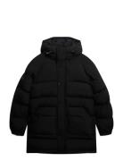 Superdry Xpd Longline Baffle Parka Svart