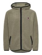 Tommy Jeans Tjm Reg Badge Teddy Zip Tru Ext Khaki Green