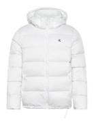 Calvin Klein Jeans Ls Nylon Zip Off Hood Down Puffe Vit