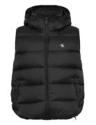 Calvin Klein Jeans Svls Nylon Zip Off Hood Down Puf Svart