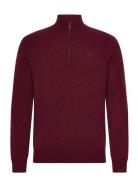 Hackett London Lambswool Hzip Burgundy
