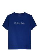 Calvin Klein Inst. Logo Ss T-Shirt Blå
