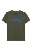 Tommy Hilfiger Nyc Print Graphic Tee Ss Khaki Green