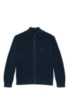 Tommy Hilfiger Half Cardigan Full Zip Sweater Marinblå