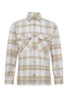 Jack & J S Jprrayle Melange Check L/S Overshirt Sn Kräm