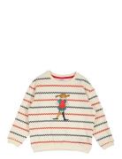 Pippi Langstrømpe Square Stripe Sweatshirt Kräm